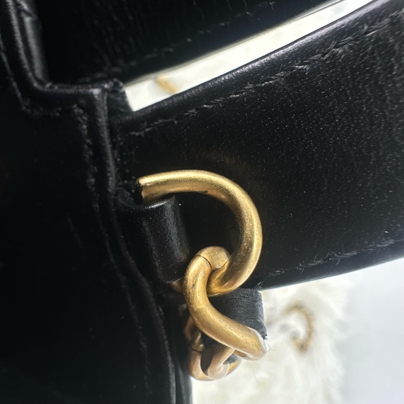 CHANEL CC Mini Kelly 黑金鏈條包 晶片款-13