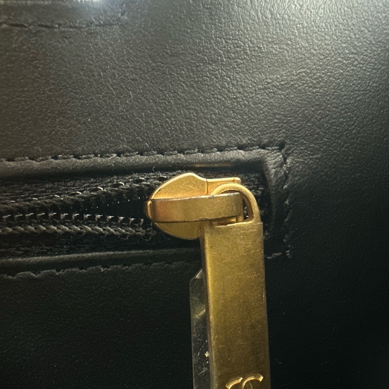 CHANEL CC Mini Kelly 黑金鏈條包 晶片款-15