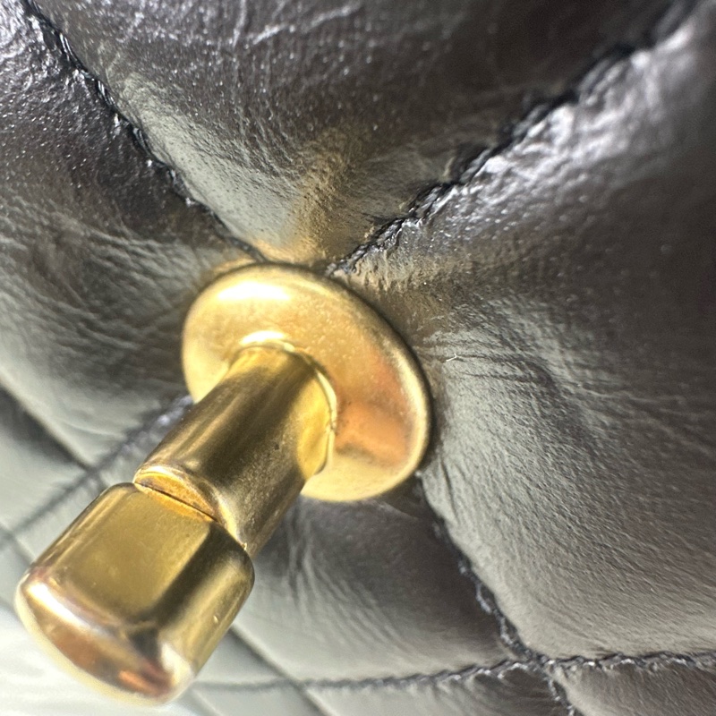 CHANEL CC Mini Kelly 黑金鏈條包 晶片款-17