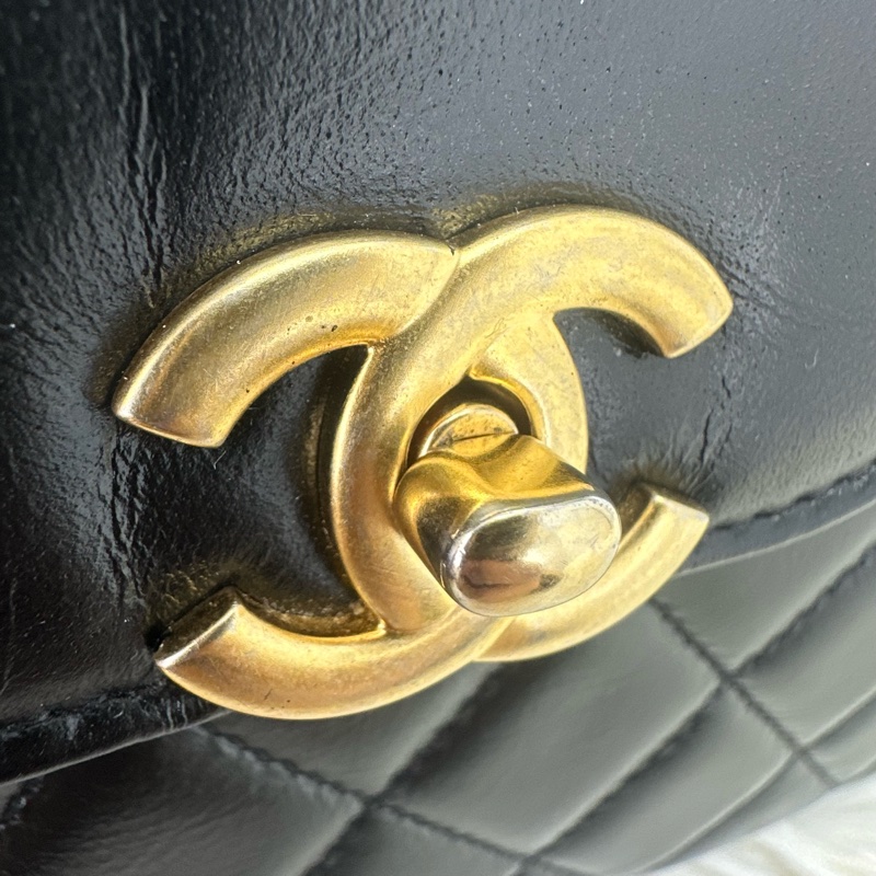 CHANEL CC Mini Kelly 黑金鏈條包 晶片款-20