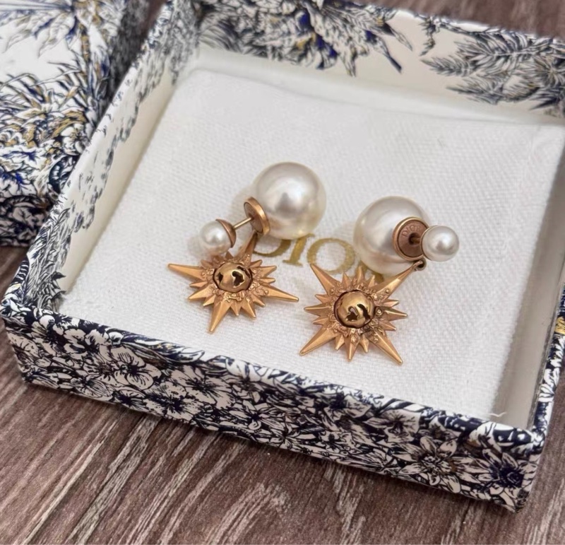 【98新 ✨ 全網最低價！】Dior珍珠耳釘tribales六芒星無限夢境（下單前先詢問庫存❗️）-4