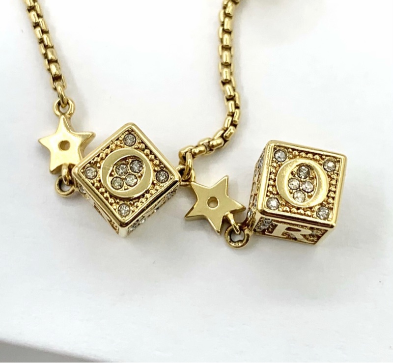 【99新 ✨ 全網最低價！】Dior 迪奧 Lucky Dice系列 金色鑲鑽星星骰子 流蘇長款耳環（下單前先詢問庫存❗️）-6