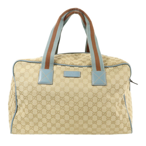 烏木色 緹花帆布 手提包【GUCCI 古馳】 153240/421403