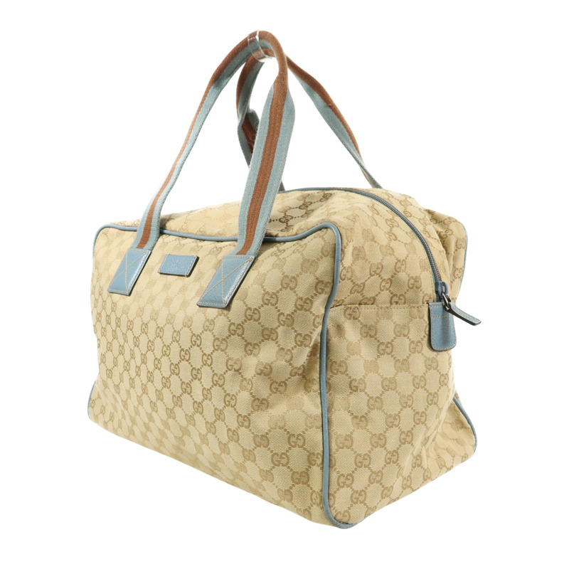 烏木色 緹花帆布 手提包【GUCCI 古馳】 153240/421403-2