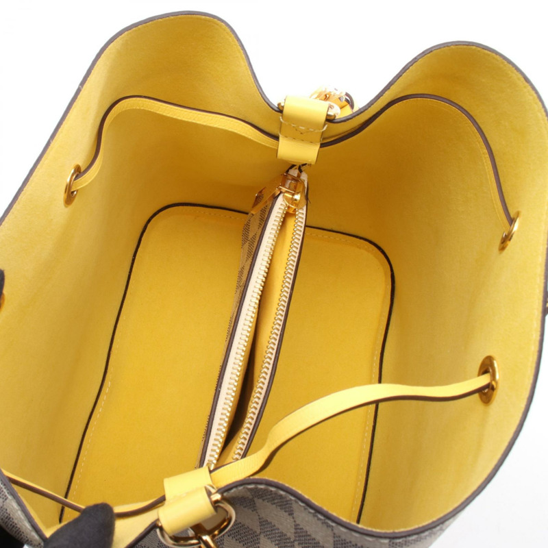 路易威登 Neo Noe 單肩包 N40151 Damier Azur 鳳梨白 二手女士-2