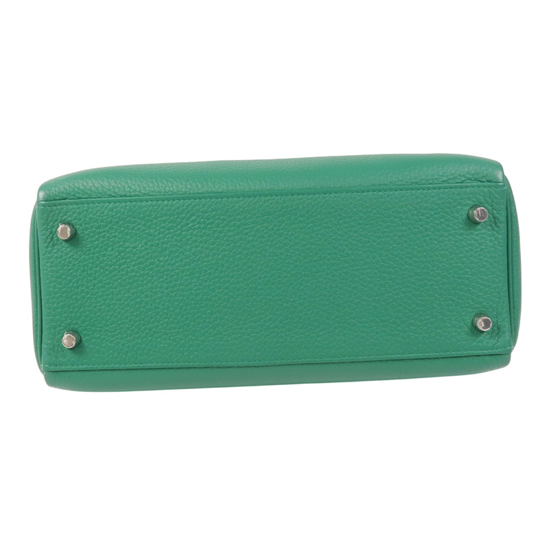 綠色 Taurillon牛皮 Kelly 28 凱莉包 两用包 W刻 銀扣【HERMES 愛馬仕】-3