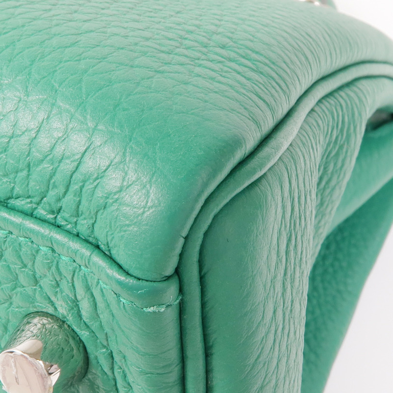 綠色 Taurillon牛皮 Kelly 28 凱莉包 两用包 W刻 銀扣【HERMES 愛馬仕】-7