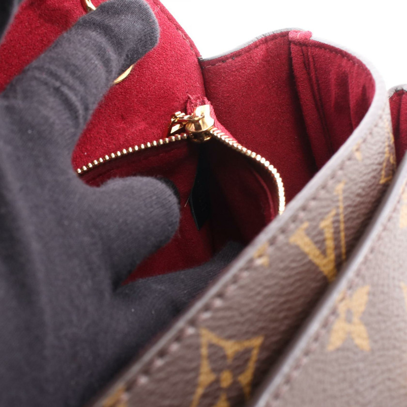 路易威登 Passy 鏈條肩背包 M45592 Monogram 帆布 棕色/黑色 二手-4