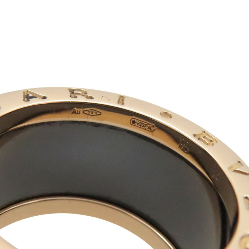 18K玫瑰金 黑色陶瓷 B.zero1 戒指 54【BVLGARI 寶格麗】 345852-6