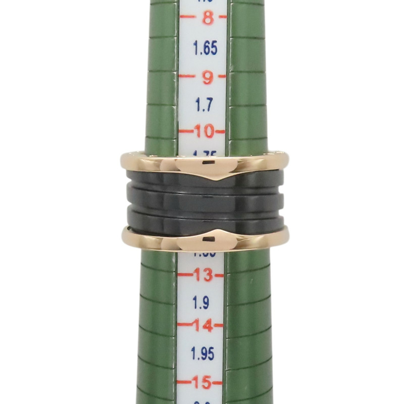 18K玫瑰金 黑色陶瓷 B.zero1 戒指 54【BVLGARI 寶格麗】 345852-10