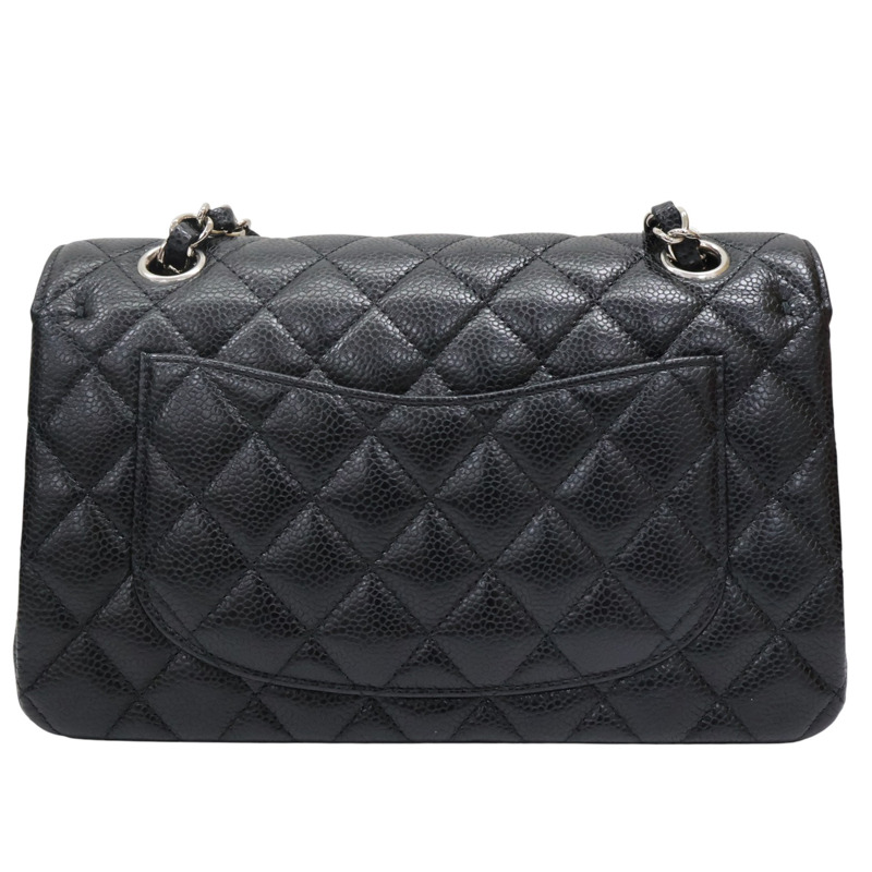 黑色 菱格紋 荔枝紋 牛皮 Coco 23 鍊帶肩背包 銀釦【CHANEL 香奈兒】 A01113-1