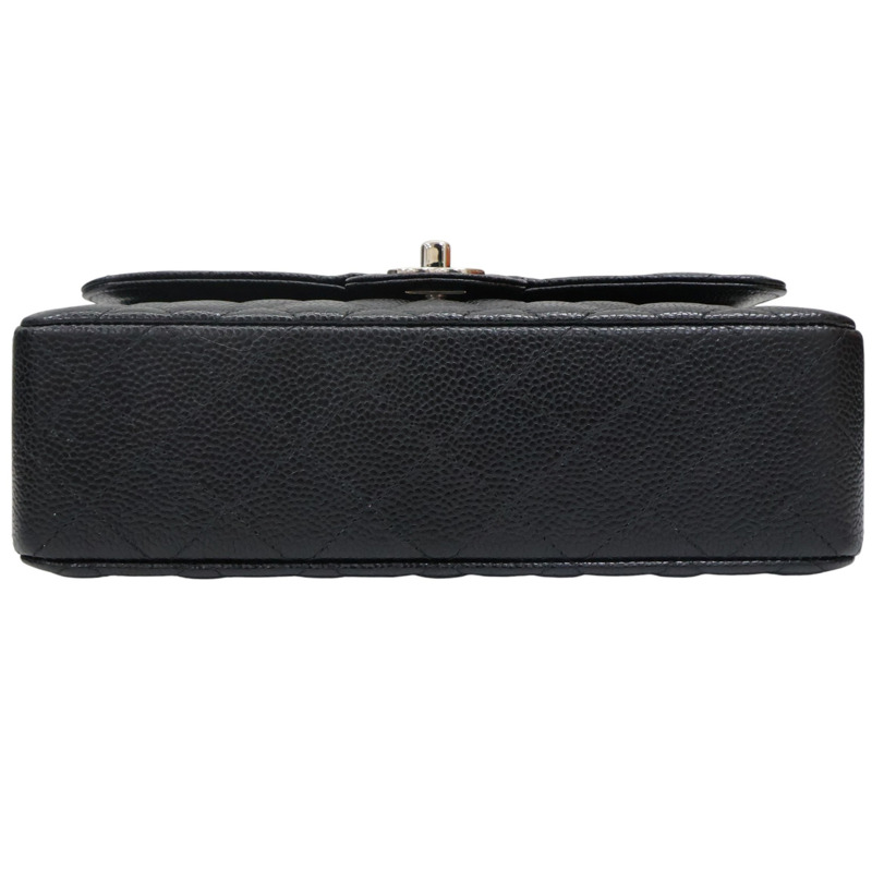 黑色 菱格紋 荔枝紋 牛皮 Coco 23 鍊帶肩背包 銀釦【CHANEL 香奈兒】 A01113-3