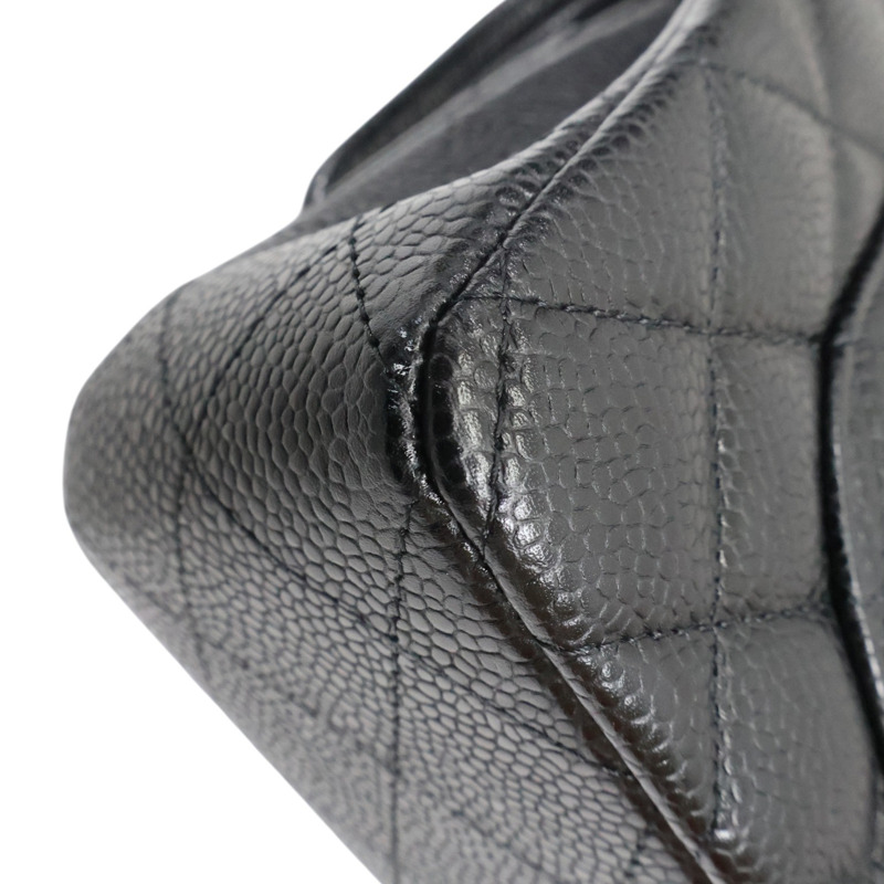 黑色 菱格紋 荔枝紋 牛皮 Coco 23 鍊帶肩背包 銀釦【CHANEL 香奈兒】 A01113-10