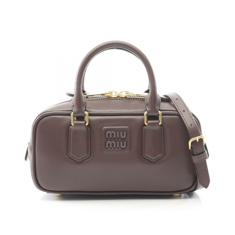 Miu Miu Arkadie 常規款肩挎包 5BB142 棕色皮革 二手