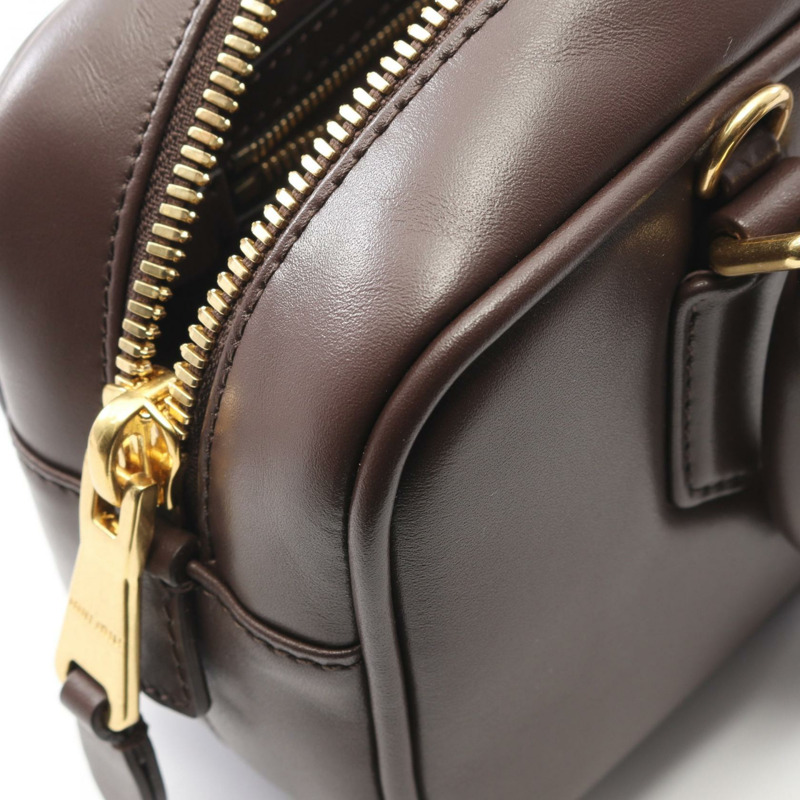 Miu Miu Arkadie 常規款肩挎包 5BB142 棕色皮革 二手-4