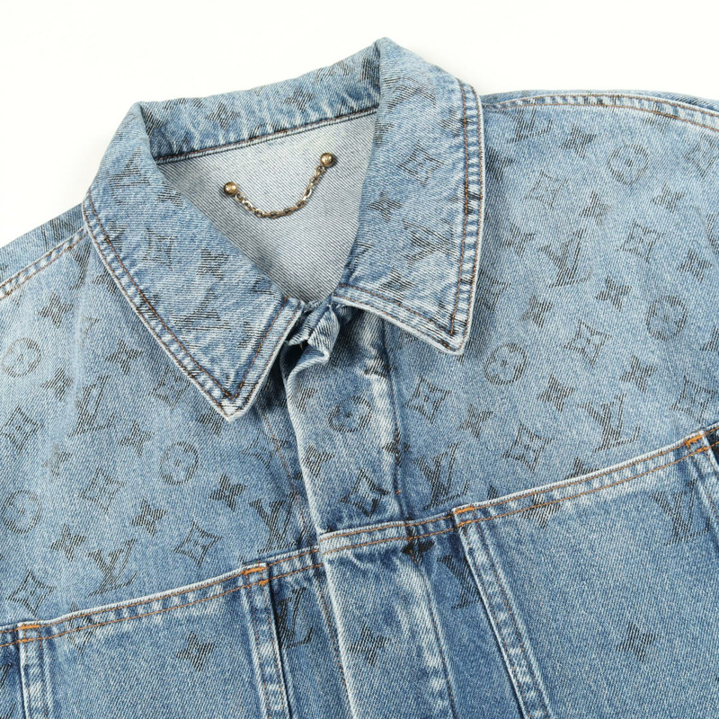 路易威登 Monogram 牛仔外套 RM202 YIE HJA71W 棉質藍色二手男款 #54-6