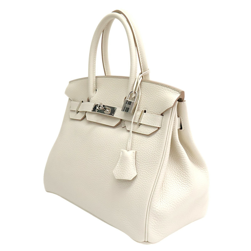 奶昔白 Togo牛皮 Birkin 30 柏金包 手提包 T刻 銀釦【HERMES 愛馬仕】-2