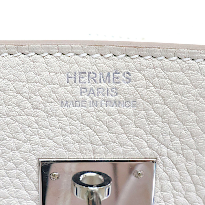 奶昔白 Togo牛皮 Birkin 30 柏金包 手提包 T刻 銀釦【HERMES 愛馬仕】-8