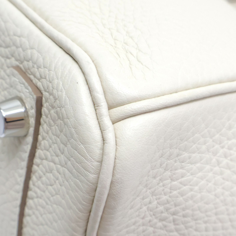 奶昔白 Togo牛皮 Birkin 30 柏金包 手提包 T刻 銀釦【HERMES 愛馬仕】-14