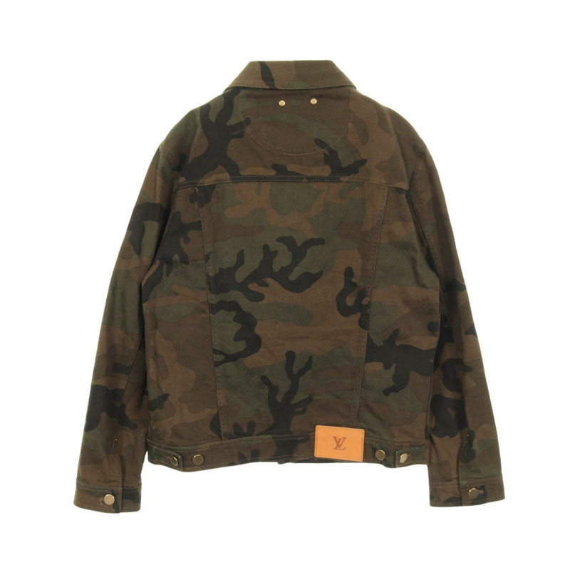 LOUIS VUITTON x Supreme Monogram 迷彩牛仔夾克，棉質，二手男款 #46-1