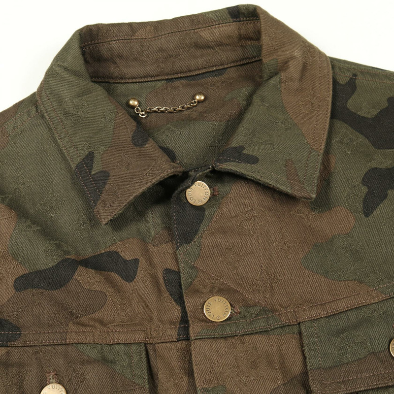 LOUIS VUITTON x Supreme Monogram 迷彩牛仔夾克，棉質，二手男款 #46-5