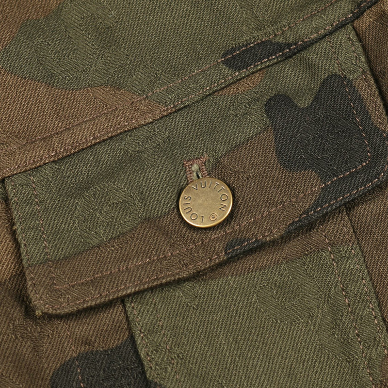 LOUIS VUITTON x Supreme Monogram 迷彩牛仔夾克，棉質，二手男款 #46-6