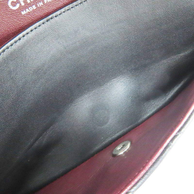 黑色 羊皮 Coco 25 鏈帶肩背包 銀釦【CHANEL 香奈兒】 A01112-6