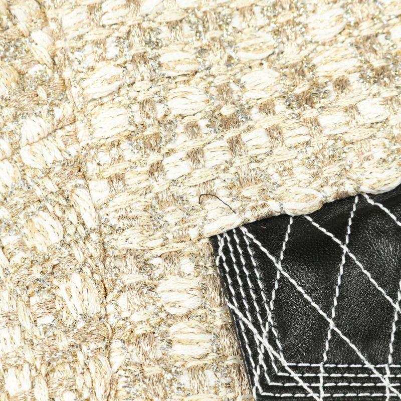 路易威登 (LOUIS VUITTON) 斜紋軟呢外套 RW231A UZ9 FOJA67 人造絲/聚酯纖維 米色 金色 多色 二手 女款-7