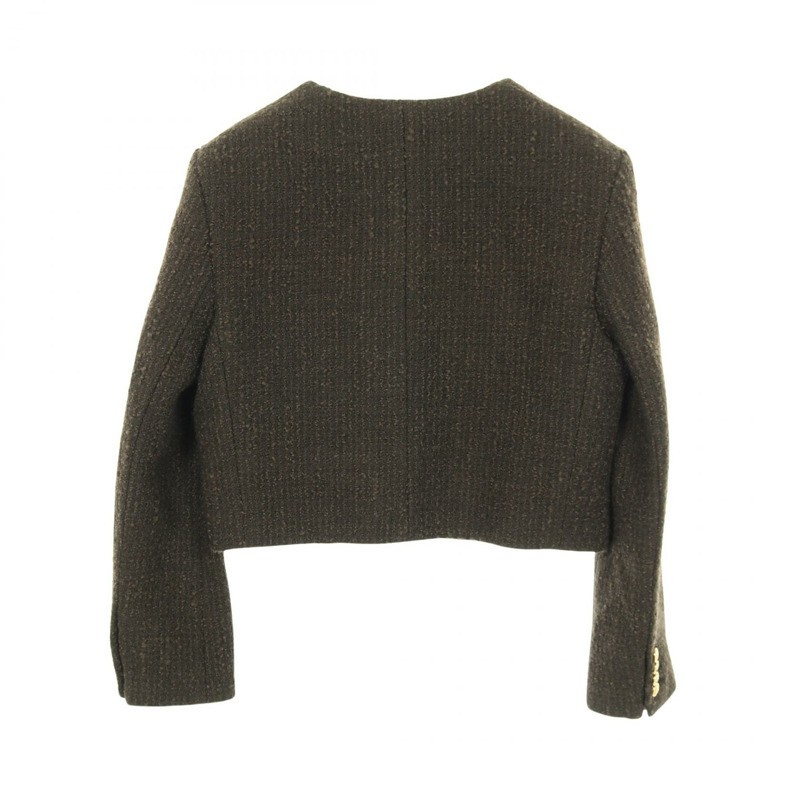 CELINE 無色羊毛棉質外套 綠色 二手 女-1