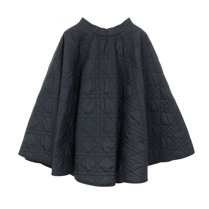 Christian Dior 微藤格紋絎縫科技塔夫綢半身裙 F36 157J67A2827 海軍藍-1