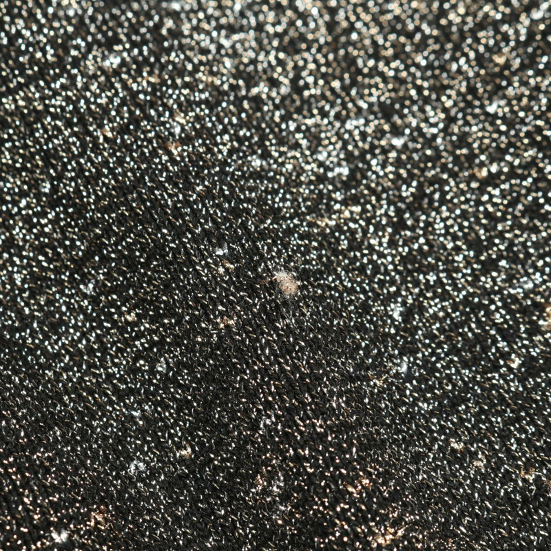 香奈兒 (CHANEL) 標誌針織衫 P62886K48477 羊絨棉混紡 黑色 銀色 二手 #42-6