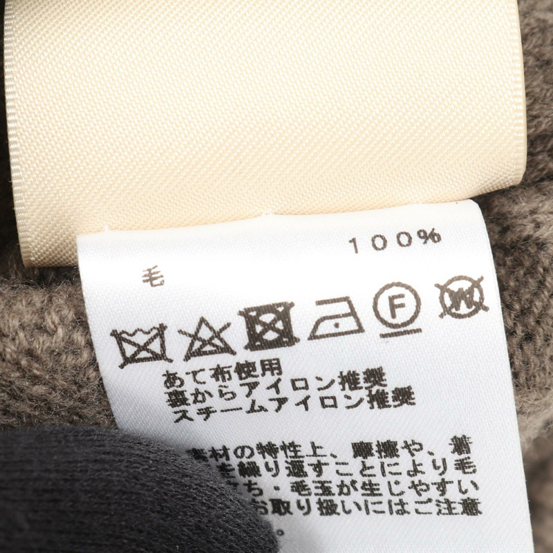 愛馬仕 H 字樣針織毛衣 #42 3H2617D4 羊毛灰色二手女款-3