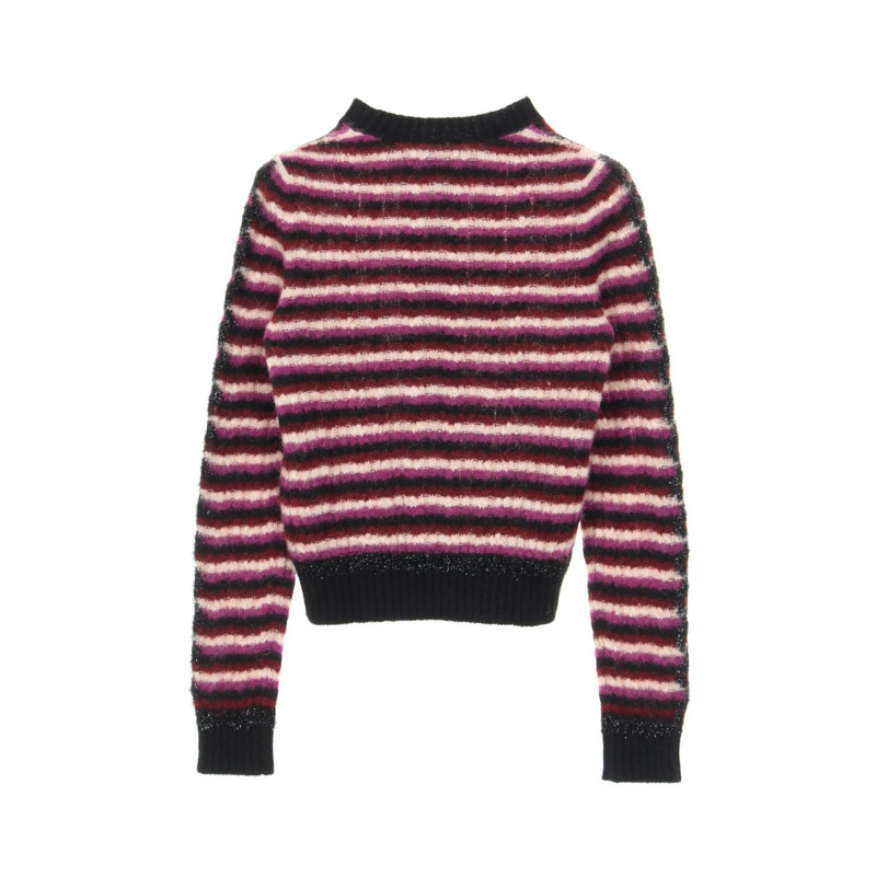 香奈兒 COCO 標誌紐扣針織衫 P75766K10915 羊絨羊毛羊駝毛尼龍黑色 #34-1