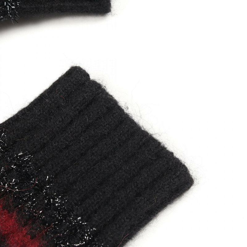 香奈兒 COCO 標誌紐扣針織衫 P75766K10915 羊絨羊毛羊駝毛尼龍黑色 #34-5