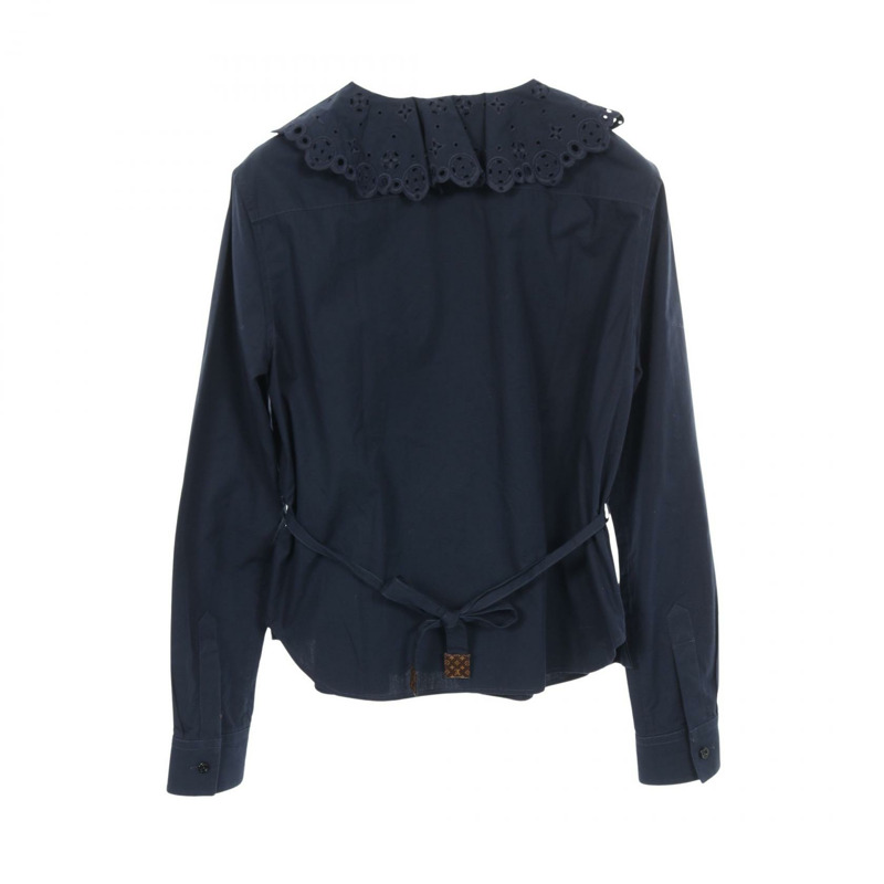 路易威登 (LOUIS VUITTON) 女襯衫 RW221J XKG FMBB05 純棉海軍藍二手女款 #36-1
