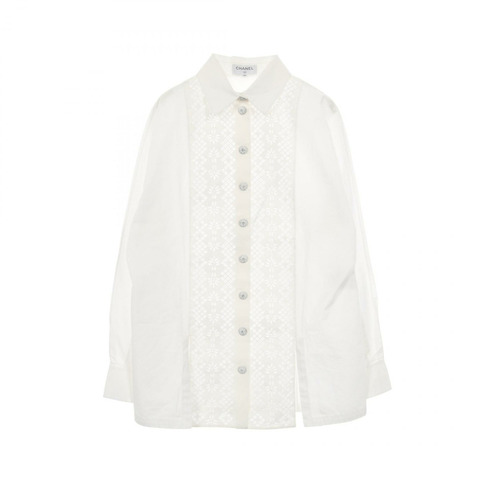 香奈兒襯衫上衣 #38 純棉白色二手女裝