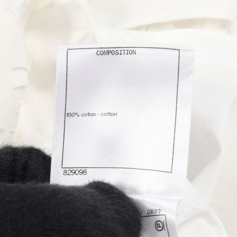 香奈兒襯衫上衣 #38 純棉白色二手女裝-3