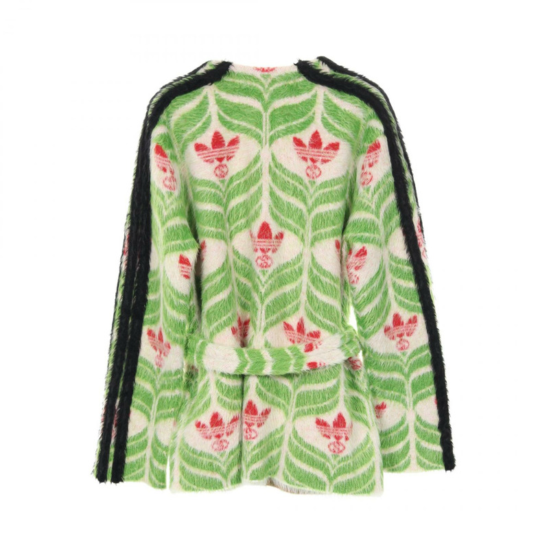 GUCCI x Adidas 三葉草針織外套開襟衫 717694 尼龍 綠色 多色 #S-1