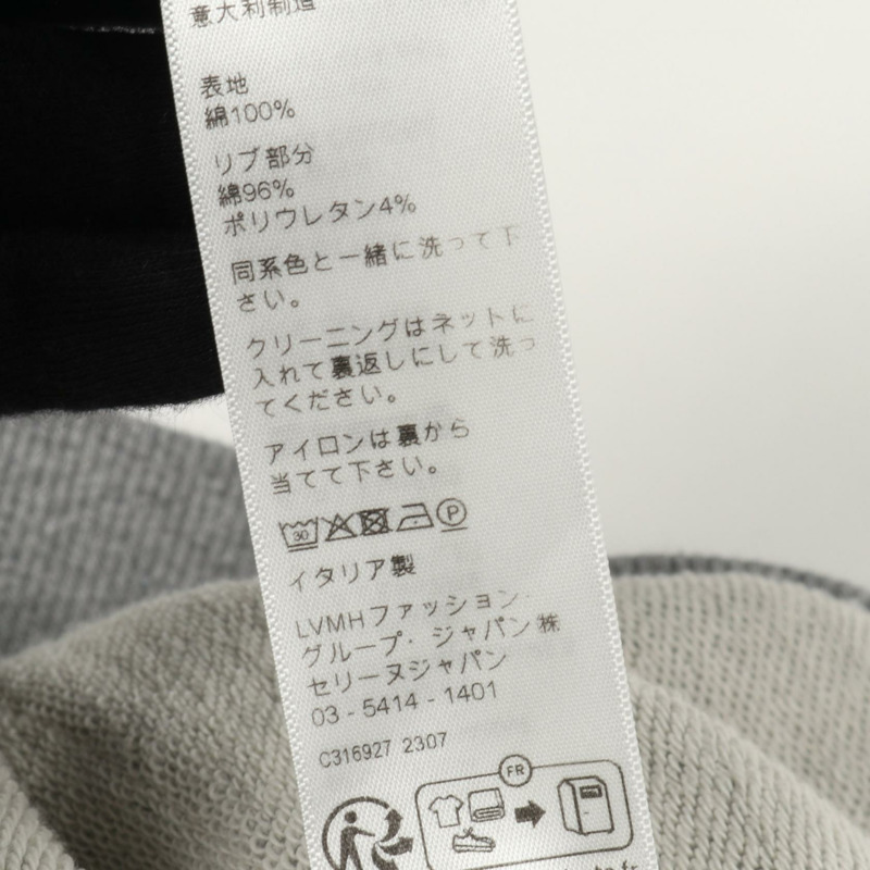 CELINE Logo 寬鬆連帽衫 2101219356150 純棉 灰色 #M 二手 男款-3