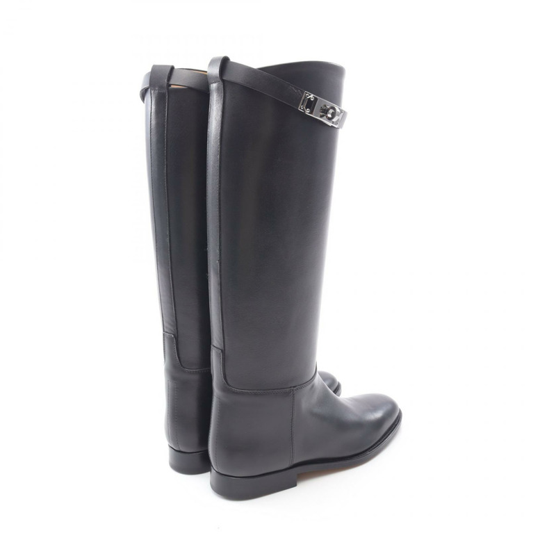愛馬仕 Jumping Kelly 長靴 #35 黑色真皮二手女款-1