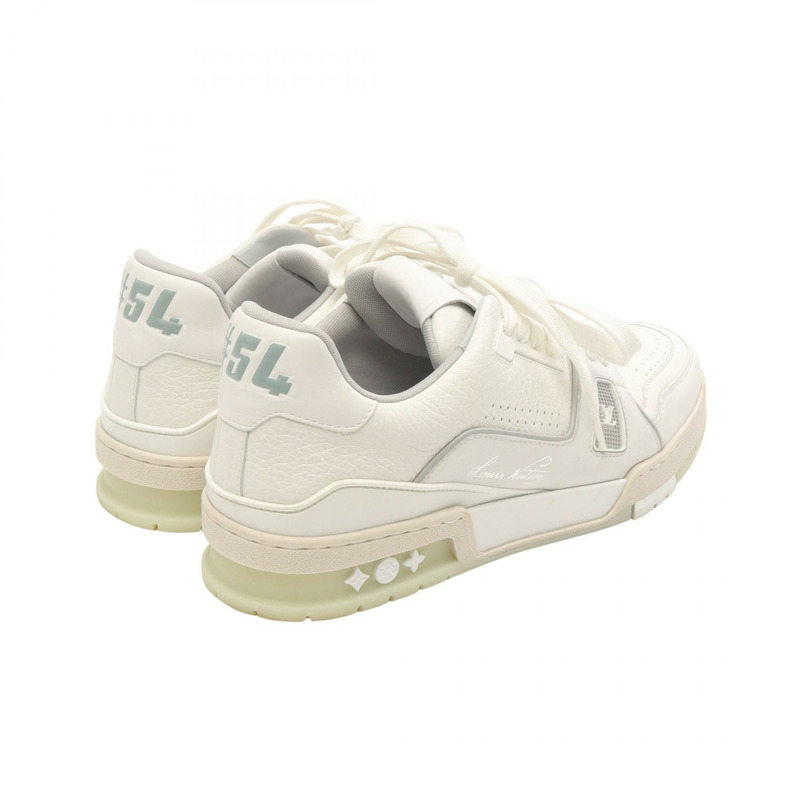 路易威登 LV 運動鞋系列 #8 鞋款 1A8WAX 白色皮革二手男鞋-1