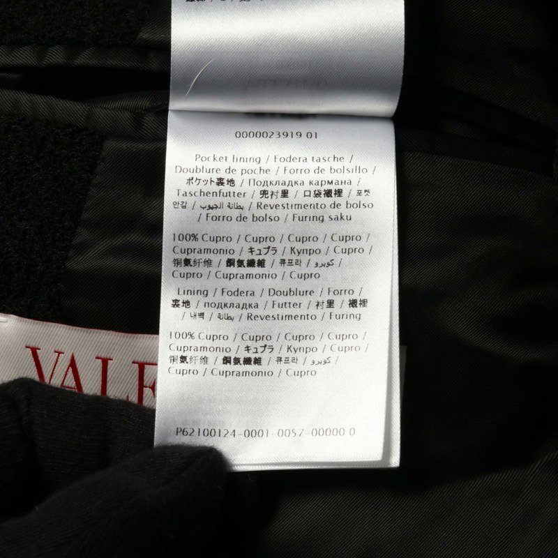 Valentino V logo 雙排扣外套 其他款式 2V3CEE60911 羊毛 尼龍 黑色 白色 二手 男士-4