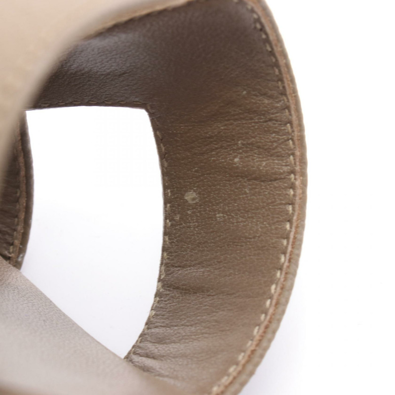 愛馬仕 Oasis 涼鞋 #36 鞋跟穆勒鞋 AF151215 皮革灰色二手女款-6