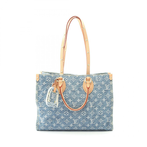 路易威登 On the Go MM LV Remix 單肩托特包 M46871 Monogram 牛仔布二手