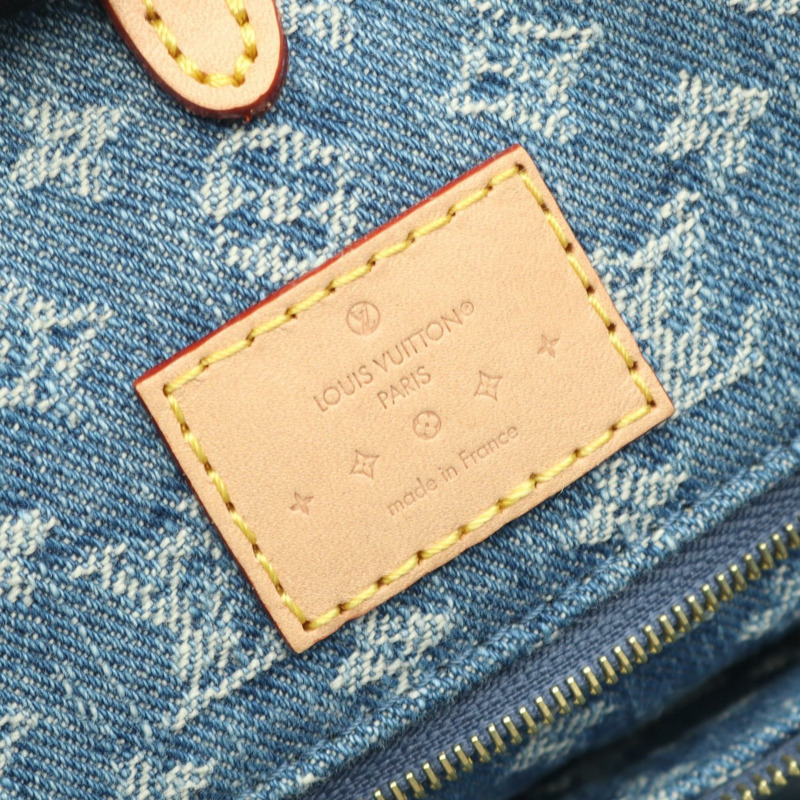 路易威登 On the Go MM LV Remix 單肩托特包 M46871 Monogram 牛仔布二手-3