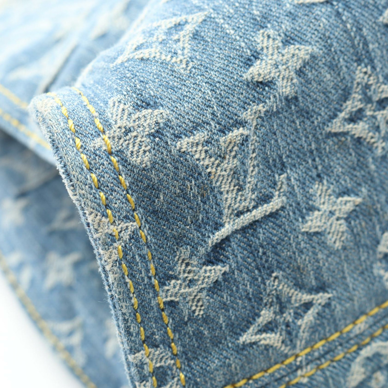 路易威登 On the Go MM LV Remix 單肩托特包 M46871 Monogram 牛仔布二手-5