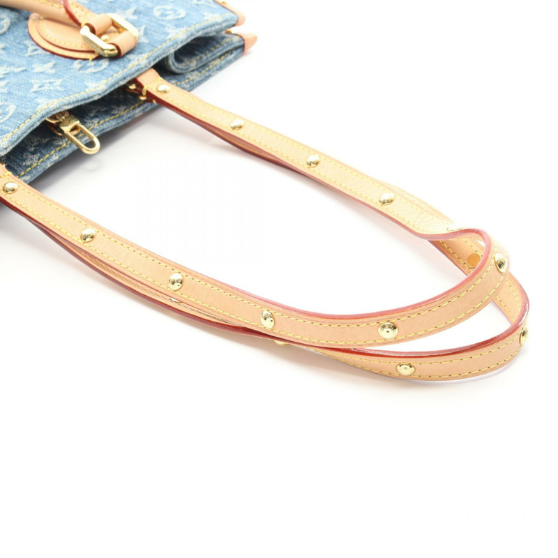 路易威登 On the Go MM LV Remix 單肩托特包 M46871 Monogram 牛仔布二手-9