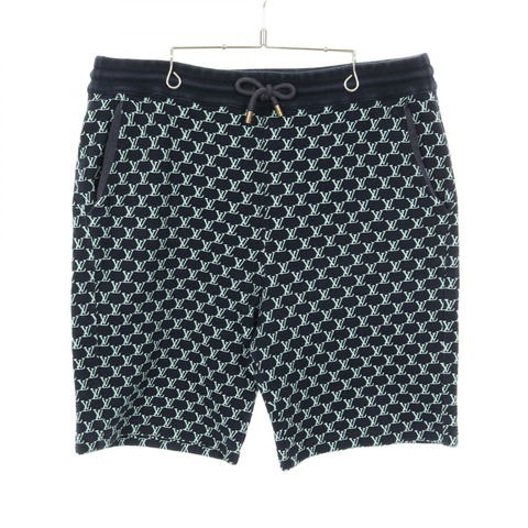 路易威登 Monogram 短褲 RM242MM 棉質海軍藍 二手 男士 4L 碼