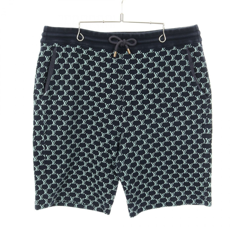 路易威登 Monogram 短褲 RM242MM 棉質海軍藍 二手 男士 4L 碼-0