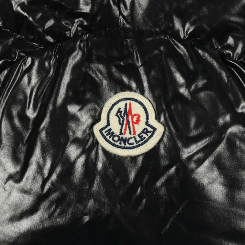 MONCLER HUPPE 帶帽尼龍黑色羽絨外套 #0 二手女款-5